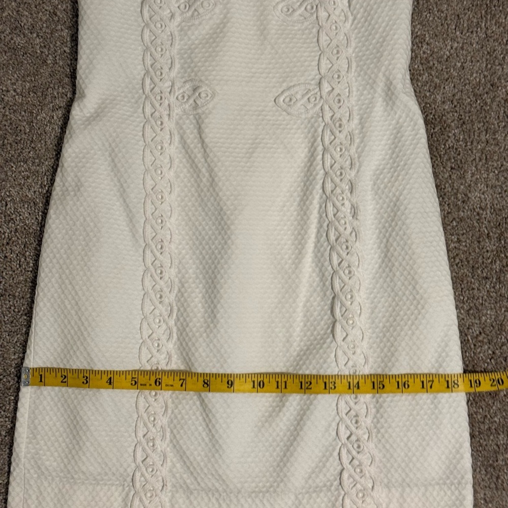 LILLY PULITZER Elegant White Embroidered Lace Dress Women’s Size S - Picture 7 of 16